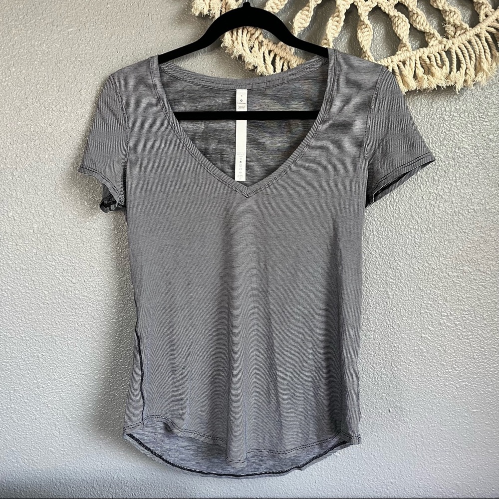 Striped Lululemon V-Neck